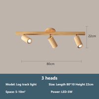Plafonnier projecteurs spots sur rail LED nordique salon mur allée barre éclairage magasin de vêtements en bois