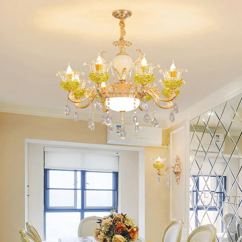 lustre en cristal européen éclairage de luxe pour décoration intérieur - vue 3 sur 13