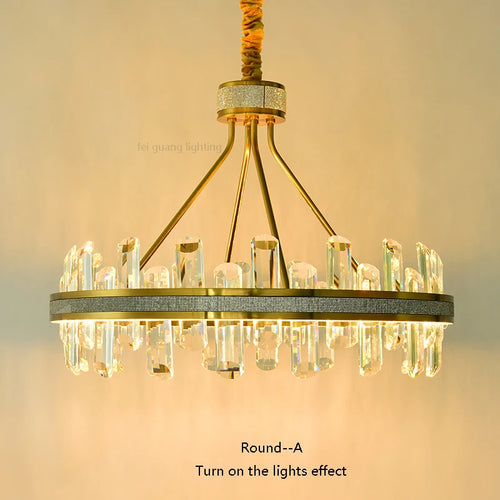 lustre en cristal rond design postmoderne pour un intérieur créatif - vue 6 sur 15
