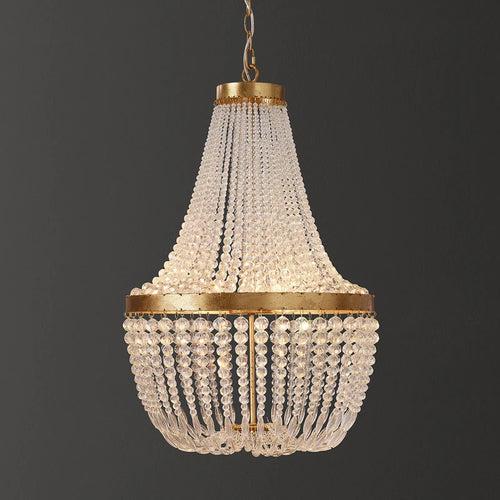 suspension vintage en cristal style industriel pour intérieur élégant - vue 6 sur 14