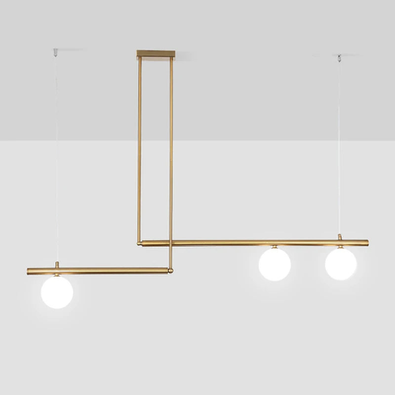 lustre minimaliste design postmoderne en verre pour décoration intérieure