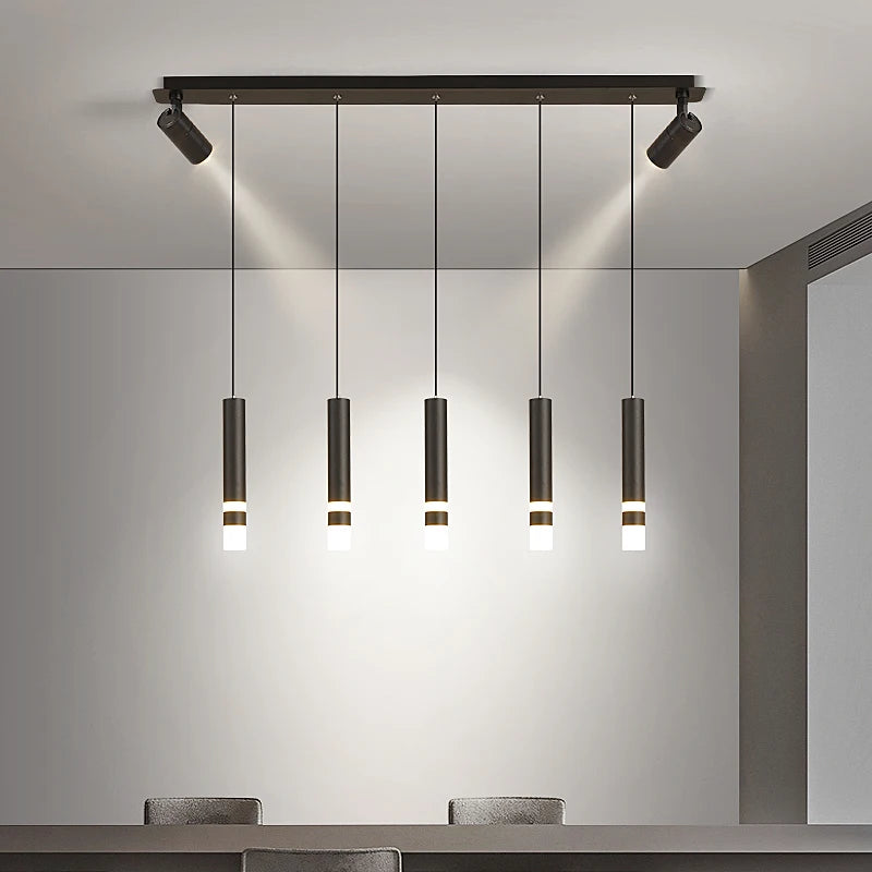 lustre moderne minimaliste à trois led pour table luxe - vue 6 sur 12