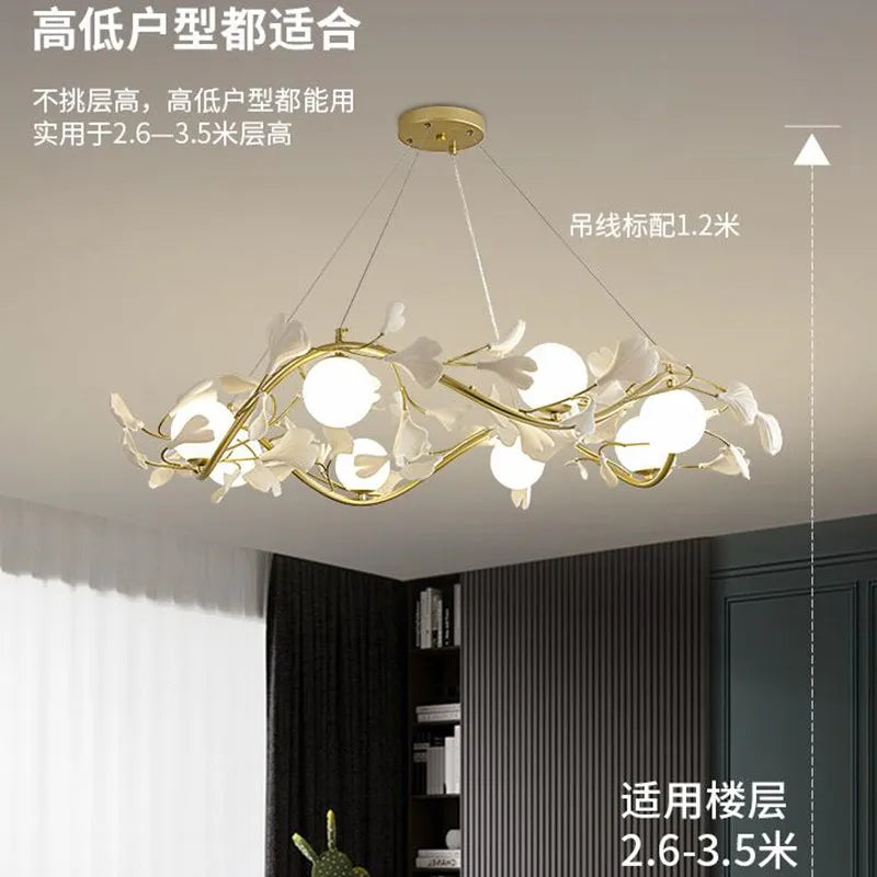 lustre décoratif nordique en verre luxe pour intérieur moderne - vue 3 sur 9