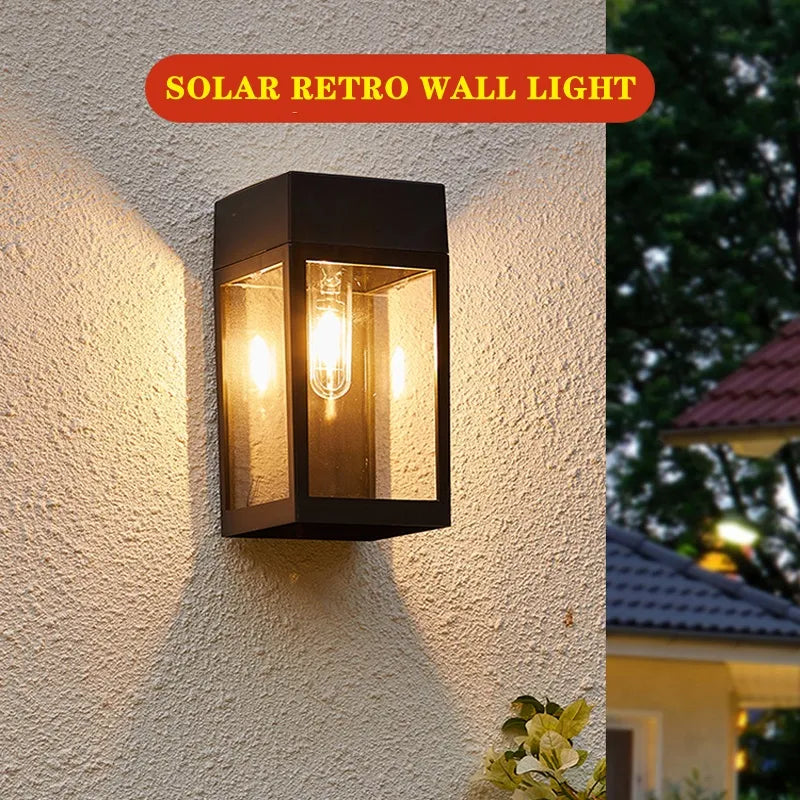 applique murale LED solaire jardin extérieur solaire étanche décoration de jardin lumières extérieures - vue 2 sur 8