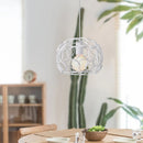 luminaire suspendu industriel rétro avec cage métallique led moderne