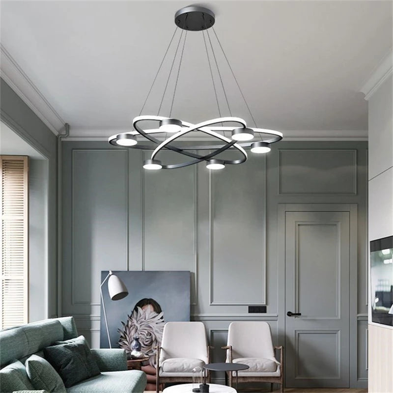 suspension led post-modernes en acrylique design nordique - vue 6 sur 8