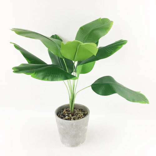 grandes plantes artificielles monstera et bananier pour décoration intérieure - vue 3 sur 9