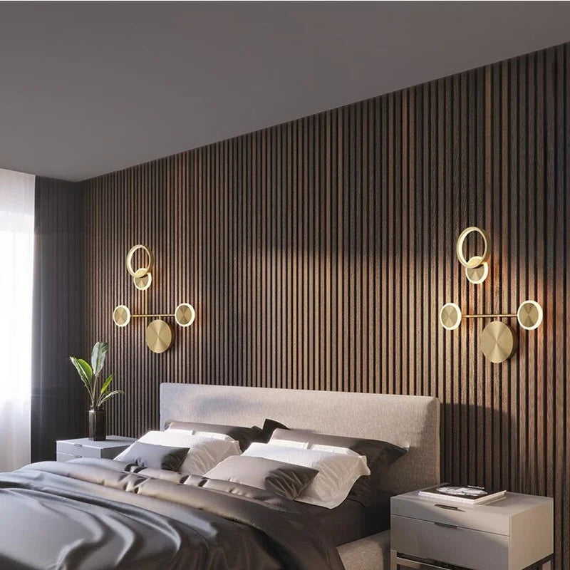 applique murale moderne à led trois lumières pour lecture et escalier
