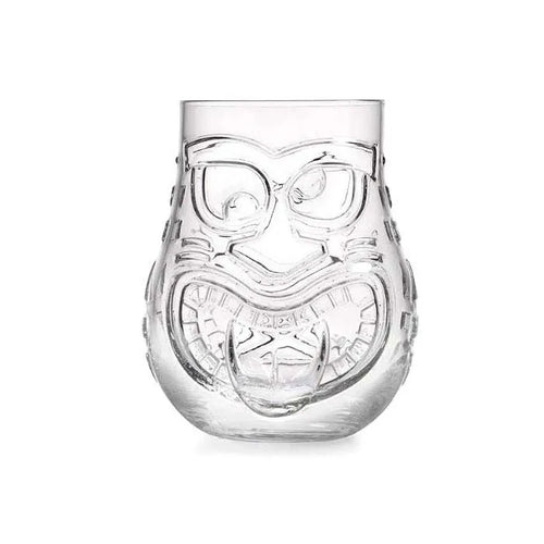 Mug tiki en verre transparent style bar festif