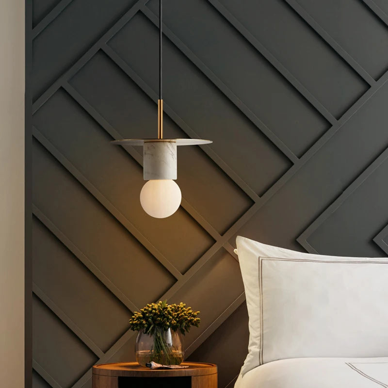 suspension en marbre design nordique pour intérieur élégant - vue 3 sur 8