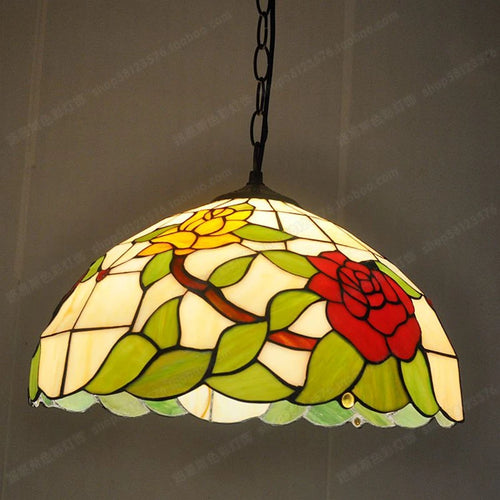 lustre en verre de pivoine style européen moderne décoratif - vue 2 sur 6