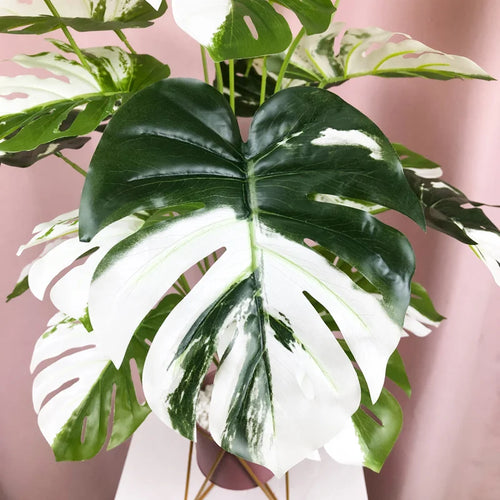 plantes monstera artificielles pour décoration tropicale et festive - vue 6 sur 10