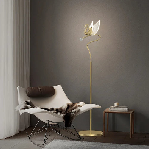 lampadaire nordique postmoderne luxe simple hôtel éclairage cygne