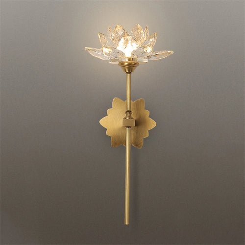 applique murale led en cristal style lotus pour décoration intérieure