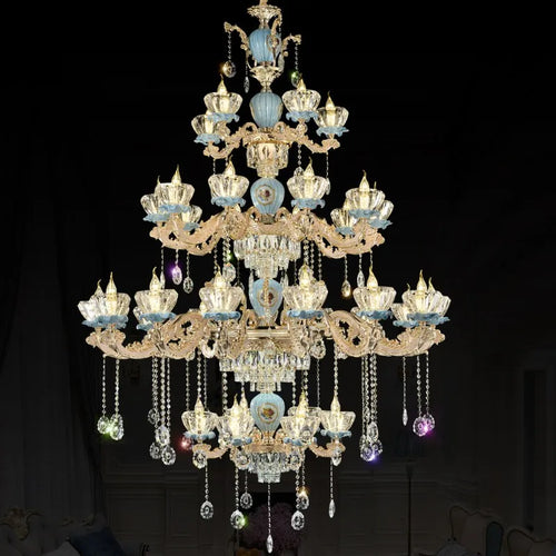 lustre moderne en cristal pour un éclairage élégant et raffiné - vue 4 sur 8