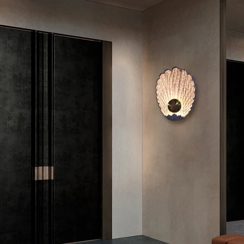 applique murale nordique coquille lumineuse pour intérieur décoratif - vue 4 sur 7