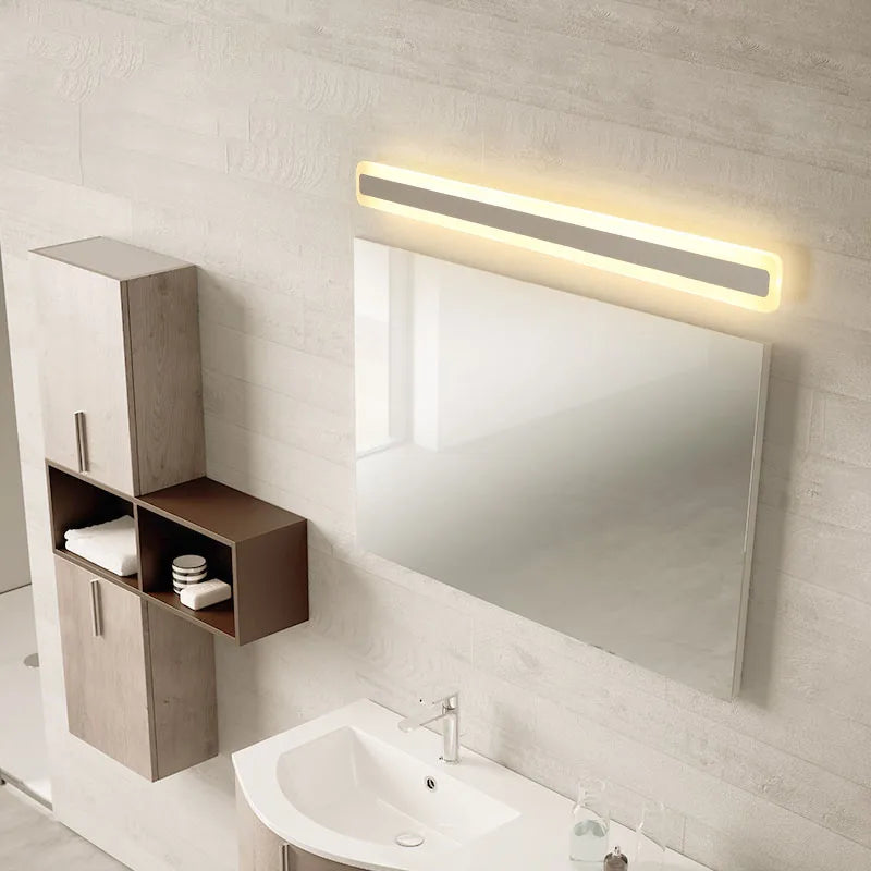 NEO Gleam 16W/24W/32W/40W/48W 40/60/80/100/120CM simple applique moderne luminosité étanche salle de bain LED miroir applique lumineuse
