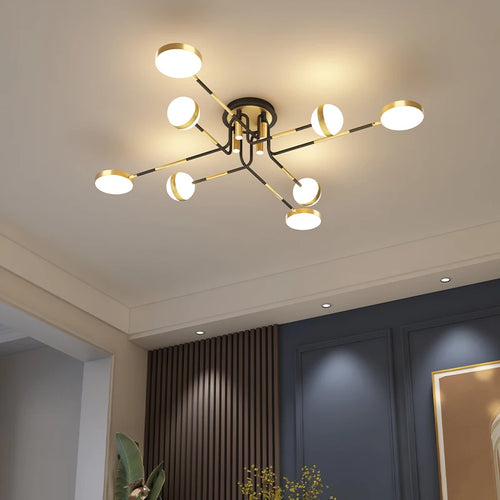lustre LED élégant pour intérieur moderne et chaleureux - vue 2 sur 9
