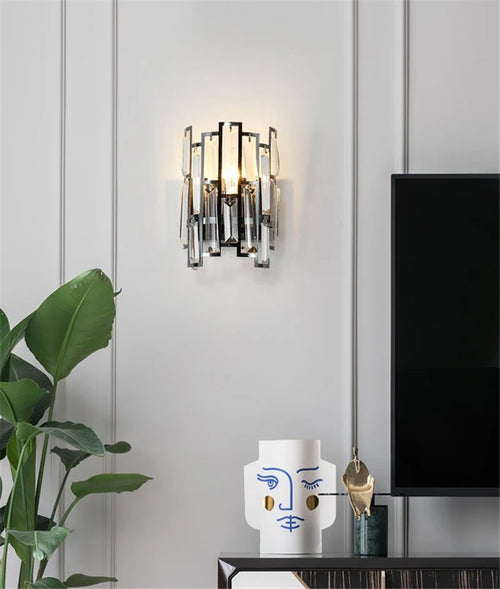 applique murale moderne en cristal pour décoration intérieure élégante - vue 4 sur 6