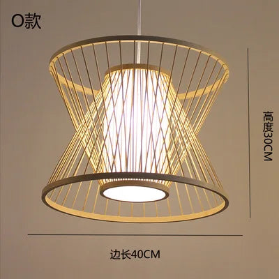 lustre en bambou style zen pour ambiance relaxante - vue 13 sur 29