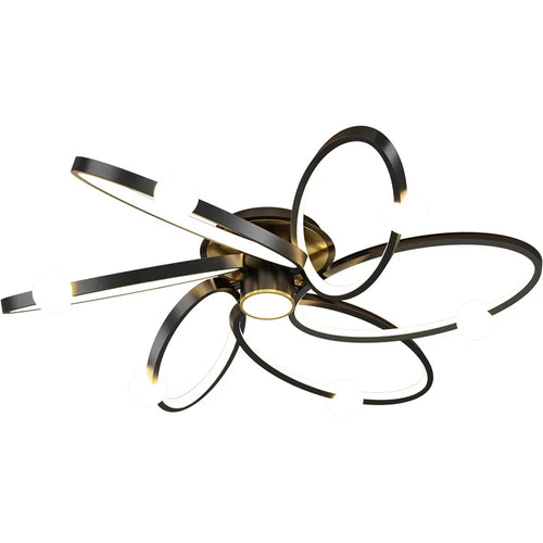 plafonnier led noir anneau maison décor luminaire