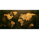carte du monde vintage peinture sur toile art mural décoratif