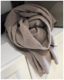 echarpe cachemire maille elegante a franges hiver