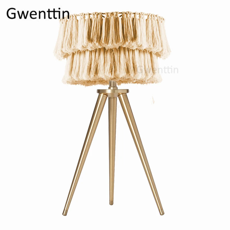 lampadaire créatif en fil de soie avec trépied nordique décoratif - vue 4 sur 13