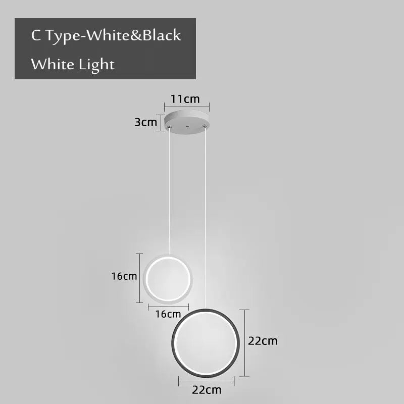 suspension ronde moderne pour éclairage latéral led - vue 9 sur 12