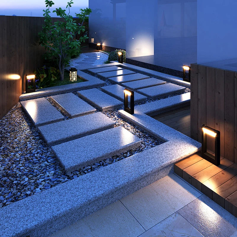 Lampe de pelouse extérieure en aluminium