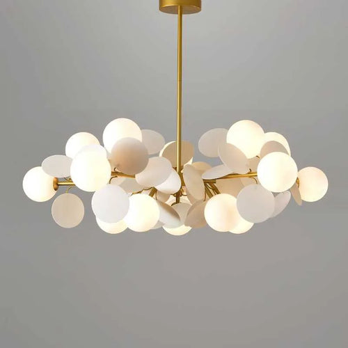 lustre led globe en verre acrylique coloré pour enfants - vue 2 sur 24