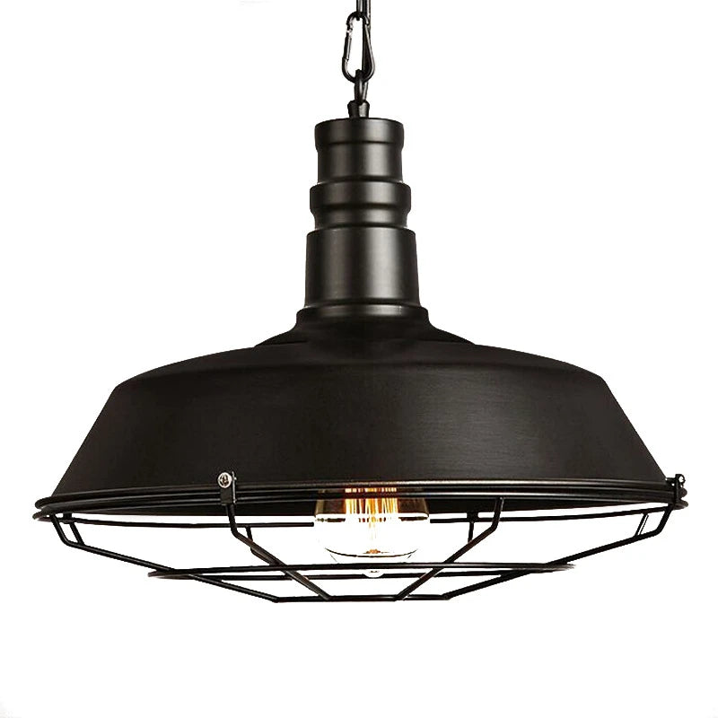suspension en fer rétro style loft pour café et boutiques - vue 6 sur 8