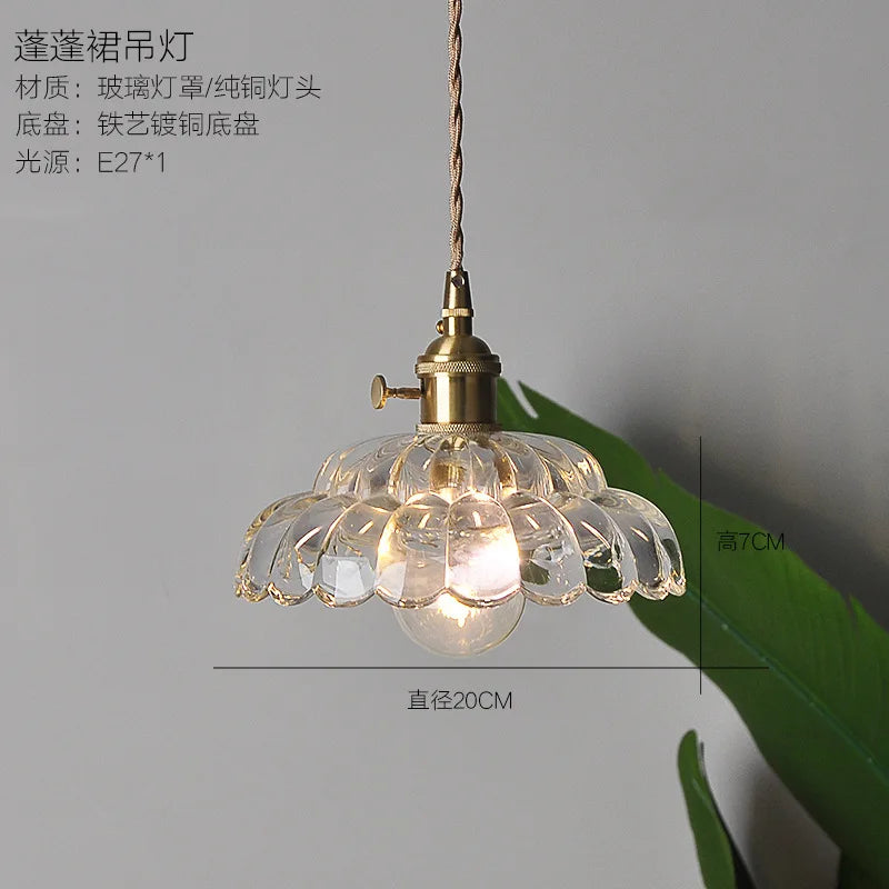 suspension en verre cuivre pour restaurant bar et loft - vue 7 sur 7