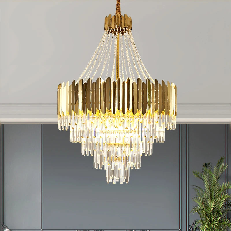 suspension moderne en cristal pour espaces contemporains élégants - vue 4 sur 11