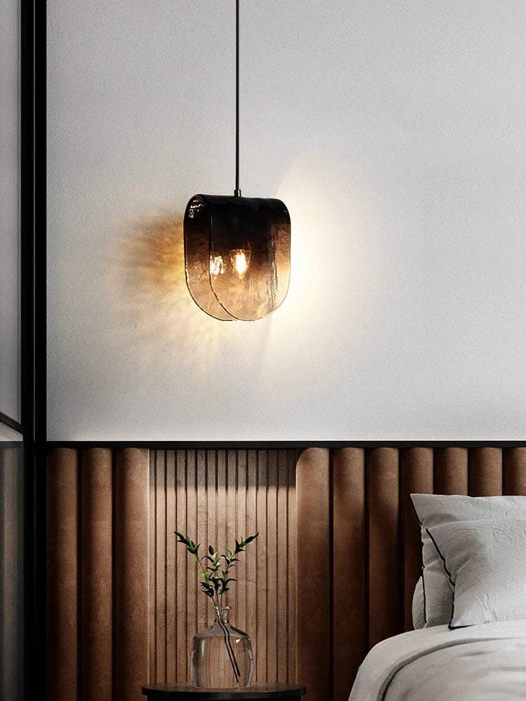 Suspension nordique simple en verre design arrondi - vue 6 sur 7