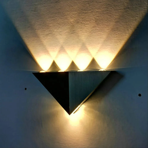 applique murale led double têtes brossée pour couloir et salon - vue 10 sur 13