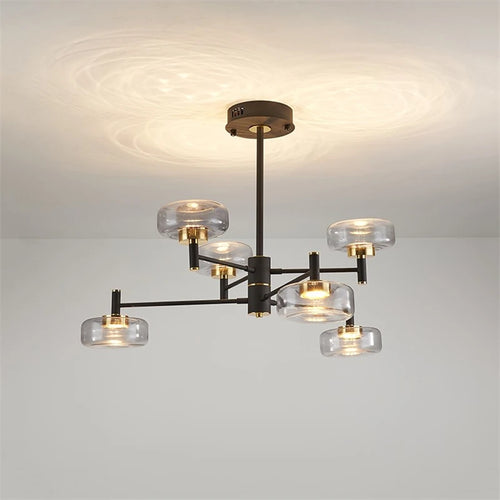 lustre post-moderne de luxe en verre nordique éclairage led