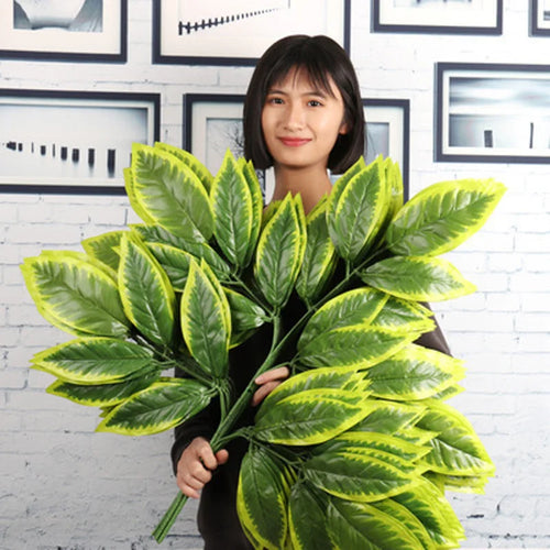lot de 12 feuilles d'érable artificielles pour décoration d'automne - vue 16 sur 19