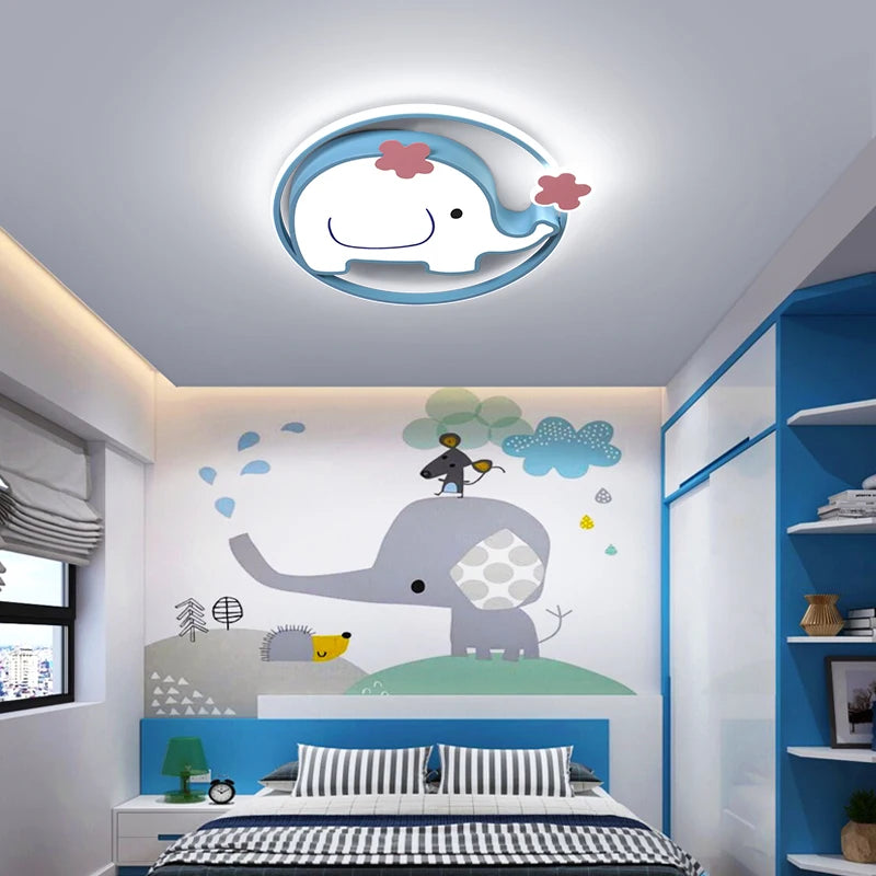 plafonnier éléphant mignon pour chambre d'enfant éclairage intérieur ludique - vue 6 sur 8