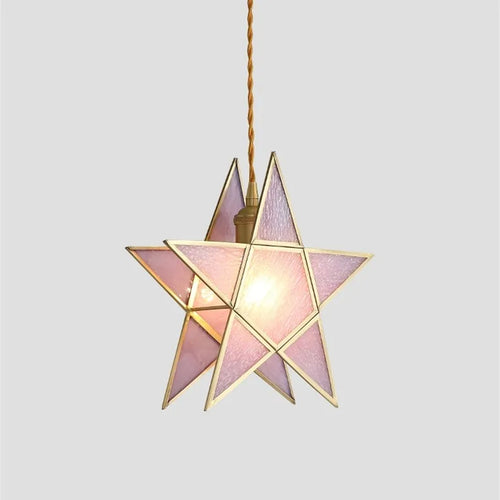 lampe de chevet moderne en verre avec décor floral suspendu - vue 8 sur 8