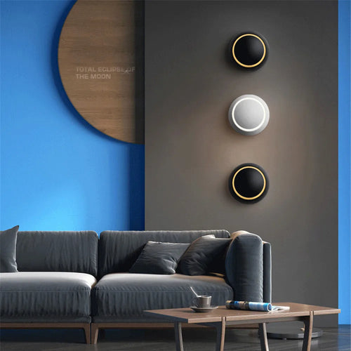 applique murale ronde rotative à led pour intérieur moderne - vue 5 sur 6