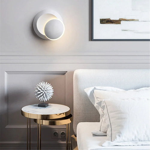 applique murale ronde rotative à led pour intérieur moderne - vue 4 sur 6