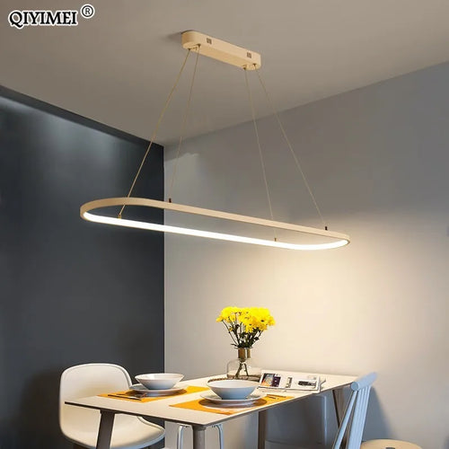 suspension led moderne rectangulaire avec télécommande lampara - vue 3 sur 12