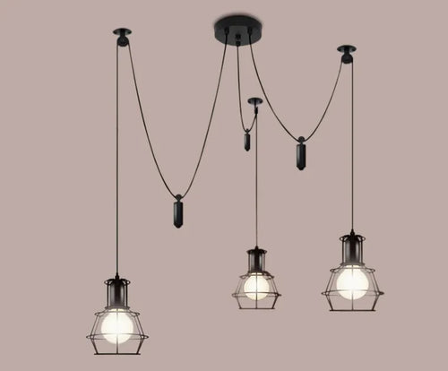 lustre rétro nordique moderne style vintage réglable pour bricolage et art - vue 3 sur 6