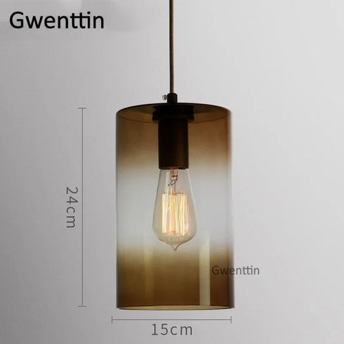 suspension moderne en verre teinté pour décoration intérieure - vue 14 sur 22