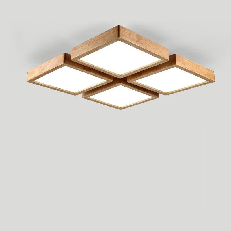 plafonniers led en bois éclairage de plafond montés