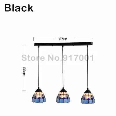 3 Heads Colorful Glass LED Pendant Lamps Light,Bedroom Suspension Hanging Ceiling Lamp - vue 8 sur 30