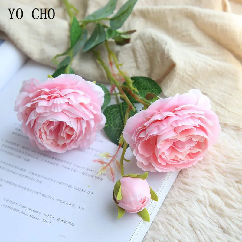 bouquet de fleurs artificielles roses pour décoration de mariage - vue 9 sur 16