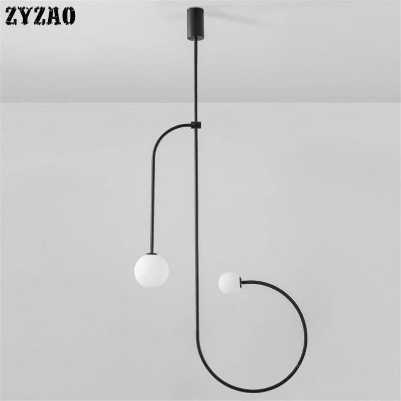 suspension minimaliste en fer pour décoration intérieure moderne