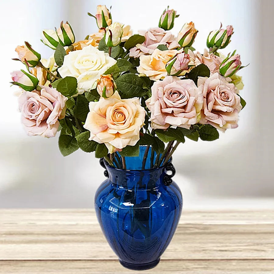 belles fleurs en soie roses pour décoration vintage de mariage